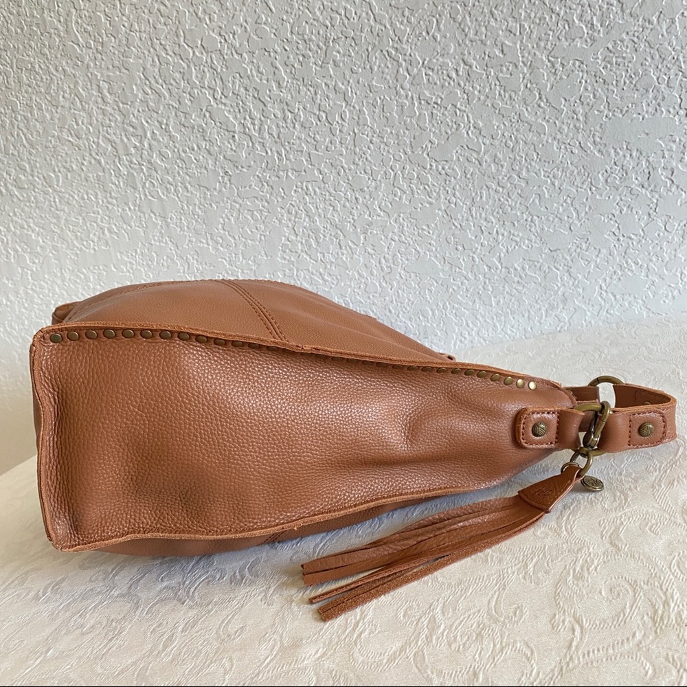 The sak brown leather studded hobo bag - Picture 6 of 8